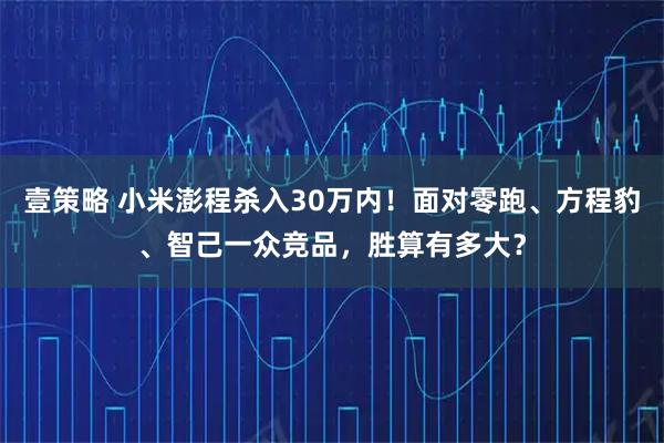 壹策略 小米澎程杀入30万内！面对零跑、方程豹、智己一众竞品，胜算有多大？